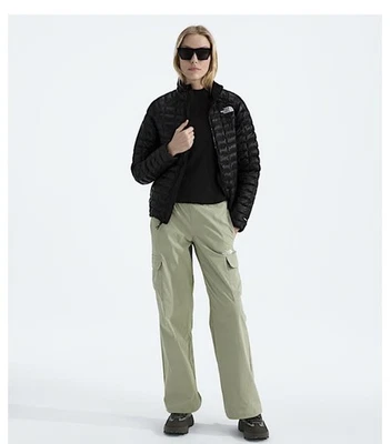 North Face Women’s Thermoball Packable Puffer Hoodie Black Small Jacket - Image 1 of 4