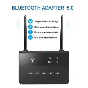 Long Range Bluetooth 5.0 Transmitter Receiver Adapter AptX HD Audio UK - Bild 1 von 14