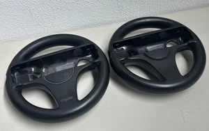 Mario Kart Racing Black Steering Wheel for Nintendo Wii Remote Controller  x2 - Picture 1 of 4