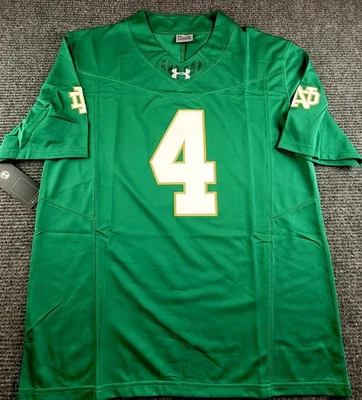 Notre Dame Jeremiah Love Green Gold Mens Medium Stitched Football Jersey New - Image 1 of 4