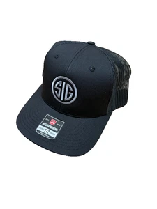 Gorra de béisbol ajustable Sig Sauer Old School negra con cierre a presión para hombre - Imagen 1 de 2