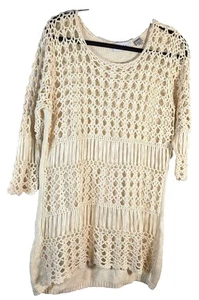 Le Moda Macramé Suéter Grande Mujer Marfil - Imagen 1 de 5