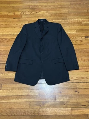 Chaqueta Blazer Michael Kors Para Hombre Talla 41R Negro Lana Sólida 3 Botones Abrigo Deportivo Foto 1 de 4