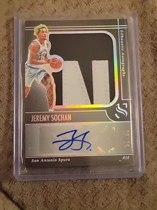Jeremy Sochan 2024-25 Panini Silhouette Auto Reliquia/25 San Antonio Spurs - Imagen 1 de 3