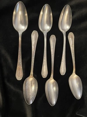 6 cucharaditas Oneida Community Silver Plate HAMPTON COURT 1926 6"🌺🌺 Foto 1 de 4