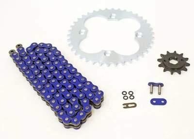 1986 1987 Honda FourTrax 250R TRX250R Blue O-Ring Chain & Silver Sprocket 13/39 - Image 1 of 4