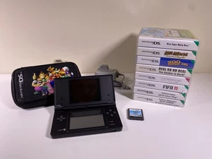 Nintendo DSi Black Console Bundle with Charger + 9 Games Tested Working - VGC - Picture 1 of 12