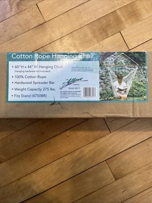 Silla colgante de cuerda de algodón - todavía en caja Foto 1 de 2