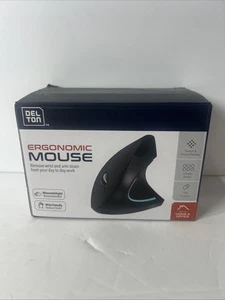 Delton S12 Vertical Ergonomic Wireless Mouse, 2.4G USB Connection Mouse - Black - Picture 1 of 7