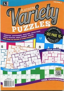 2 BOOKS KAPPA VARIETY PUZZLES PLATINUM VOL 3 & EASY 2017 SEPT - Picture 1 of 2