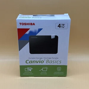 Przenośny zewnętrzny dysk twardy Toshiba Canvio Basics 4 TB USB 3.0, czarny - HDTB5 - Zdjęcie 1 z 2