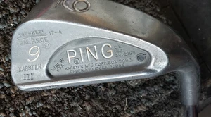 36,5 ZOLL PING KARSTEN III SCHWARZER PUNKT 9 EISEN HOHLRAUM HINTEN GOLFSCHLÄGER SEHR SCHÖN - Bild 1 von 4