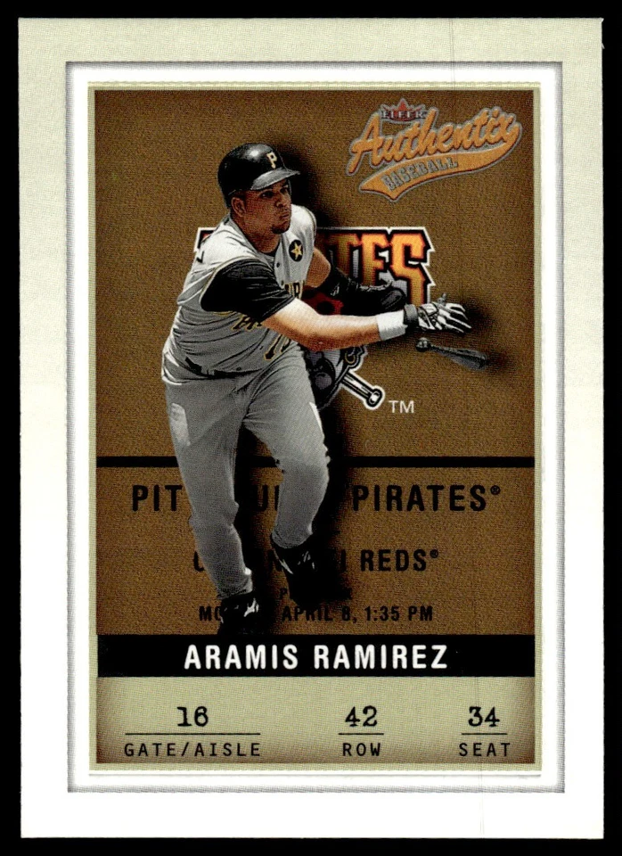 2002 Fleer Authentix Aramis Ramirez Pittsburgh Pirates #42 - Image 1 of 2