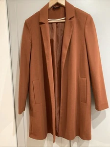 WALLIS Lined Sheer Rust Cover Up Jacket Occasion Wear Size 10 Wedding (M3/12) - Picture 1 of 4