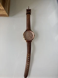 Vintage Fossil braunes Lederband Uhr mit Roségold innen - Bild 1 von 3