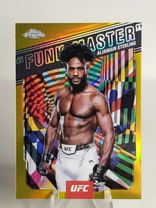 2025 TOPPS CHROME UFC ALJAMAIN STERLING "FUNKMASTER" GOLD /50 - Picture 1 of 3