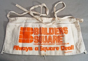 Vintage Cotton Apron Builders Square Home Improvement Warehouse Carpenter - Picture 1 of 2