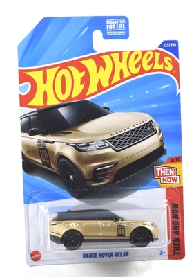 Hot Wheels entonces y ahora Gold Range Rover Velar 2025 E Case 1/64 Diecast Foto 1 de 3