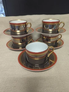 5 Fitz & Floyd Aragon Cup & Saucer Sets - Picture 1 of 3