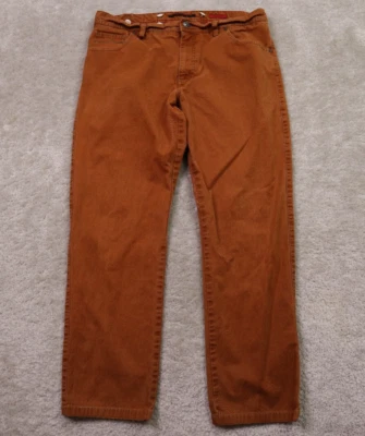 Pantalones de mezclilla Alberto para hombre 38x30 vintage sarga calce moderno marrón Foto 1 de 4