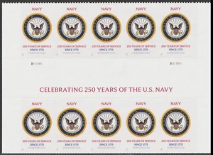 US 6004 Navy 250 Years F header gutter block 10 MNH 2025 - Picture 1 of 1