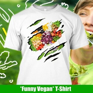 Divertida Camiseta Vegana Rasgada Mujeres A Base de Plantas Vegetariana Regalo Entrenamiento Día de la Tierra - Imagen 1 de 9