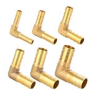 Schlauchverbinder Messing L-Stück Winkel 90° Verbinder Fitting Tülle 4 bis 19 mm - Picture 1 of 11
