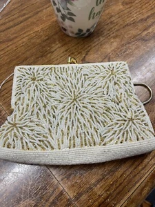 Schöne Vintage Perlen Geldbörse Hand Made In France 60er Jahre - Bild 1 von 6