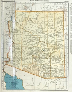 Arte de pared vintage de mapa del Atlas de Arizona de 1940 - Imagen 1 de 4
