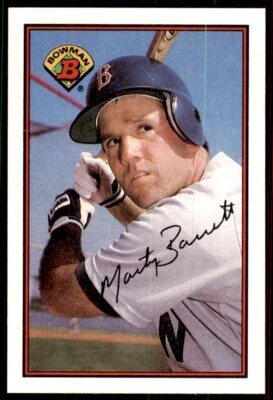 1989 Bowman Baseball Card Marty Barrett Boston Red Sox #28 - Image 1 of 2