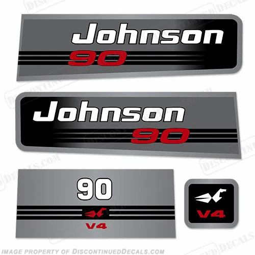 Se adapta a calcomanías Johnson 90 hp V4 - reproducciones de calcomanías descontinuadas en stock Foto 1 de 1