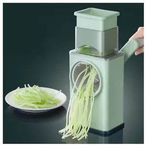 3 In 1 Vegetable Fruit Slicer Cutter Shredder Food Manual Rotary Grater Chopper - Picture 1 of 8