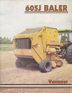 VINTAGE VERMEER 605J ROUND BALES BALER ADVERTISING BROCHURE FARMING - Picture 1 of 2