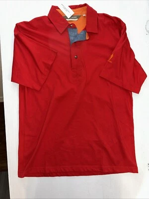 Vintage KENNETH GORDON Large Men's Short Sleeve Red Polo New With Tags - Image 1 of 4