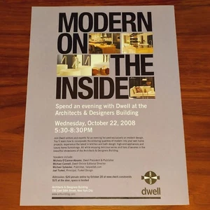MODERN ON THE INSIDE 2008 DWELL PRINT AD MAGAZINE ADVERTISEMENT NEW YORK CITY - Picture 1 of 4