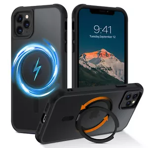 For iPhone 15/14/13/12/11 Pro Max Case Shockproof Heavy Duty Magnetic Ring Cover - Picture 1 of 33