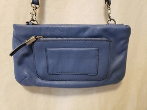 Simply Vera Faux Leather Purse Shoulder Strap Clutch Blue Kohls - Picture 1 of 14
