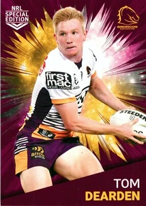 2021 BRISBANE BRONCOS NRL Card TOM DEARDEN Rivalry Special Edition - Bild 1 von 2