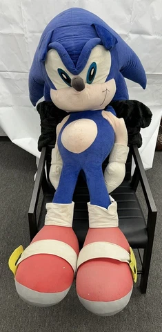RARE Huge 60" Toy Network Sonic The Hedgehog Toy Doll ~ Foam Pellets Stuffed Cover