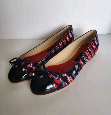 🩰 CH Carolina Herrera Size EU 39 US 8 Multicolor Tweed Ballet Flats - Image 1 of 4
