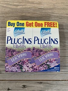 2 Boxes Glade Lilac Springs Plugins Scented Gel PlugIns Refills - 3 per Box - Picture 1 of 3