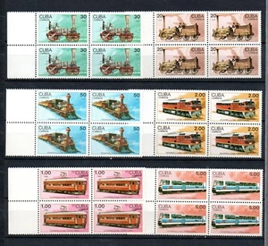1988- Block of 4 " TRENES, FERROCARRILES, RAILWAYS, TRAINS" NEW MINT - Imagen 1 de 1