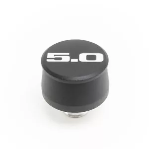 5.0 Logo Black Billet Aluminum Push In Breather Chevy Ford Mopar - Foto 1 di 3