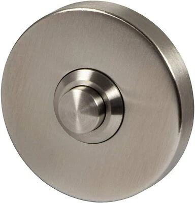 Edelstahl Klingelplatte Haustür-Klingel rostfrei rund Klingel Türklingel Ø 52 mm - Bild 1 von 4
