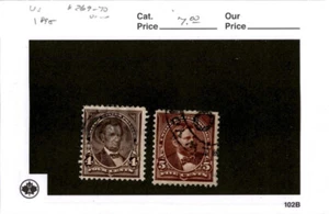 United States Postage Stamp, #269-270 Used, 1895 Lincoln (AB) - Picture 1 of 1