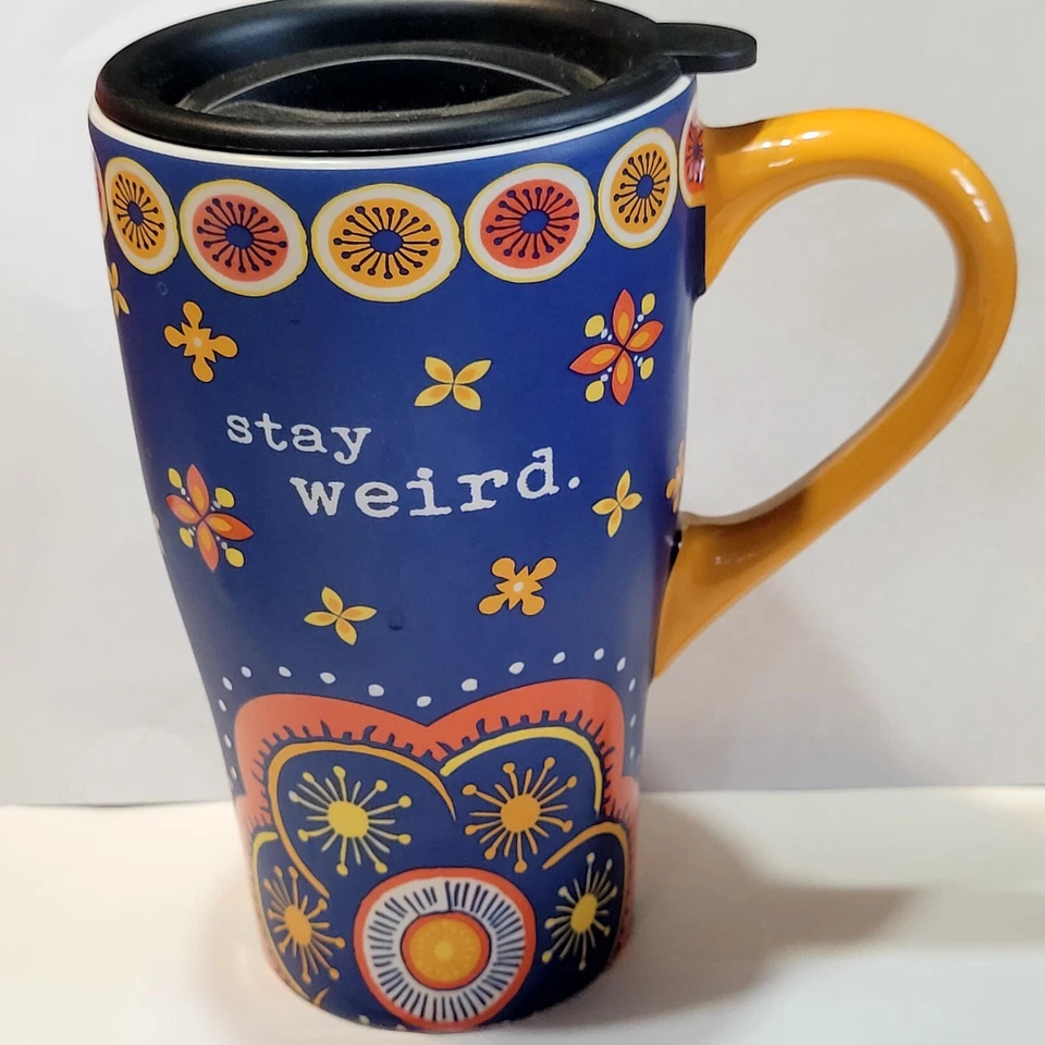 Taza de viaje Gift Craft 2015 BoHo Fun 16 oz. " Stay Wierd" Foto 1 de 4