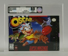 Oscar Super Nintendo SNES Game 1996 Titus Platformer VGA Graded 80 NM Qualified