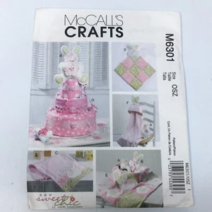Diaper Cake Baby Blanket UNCUT Sewing Pattern Toy Towel McCalls m6301 Nursery - Picture 1 of 2