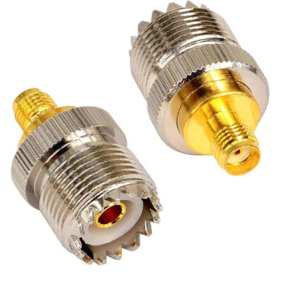 SMA Female to UHF SO239 Female RF Coaxial Adapter Antenna Connector for CB Radio - Image 1 of 4