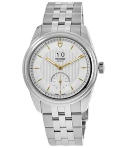 Nuevo reloj para hombre Tudor Glamour doble fecha esfera plateada acero M57100-0002 - Imagen 1 de 4